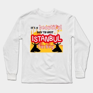 Travel to Beautiful Istanbul in Turkey. Gift ideas for the travel enthusiast available on t-shirts, stickers, mugs, and phone cases, among other things. Long Sleeve T-Shirt